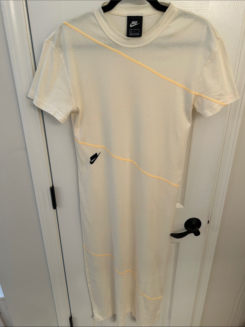 Nike Cream Maxi Dress with Pale Yellow Accents